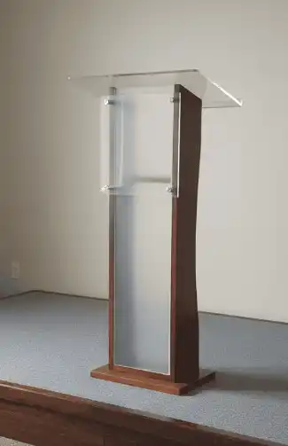 Podium Madera con Acrílico - Podiumex