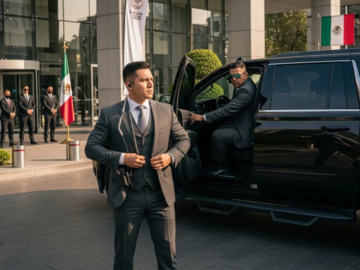 Guardia en caseta de entrada residencial