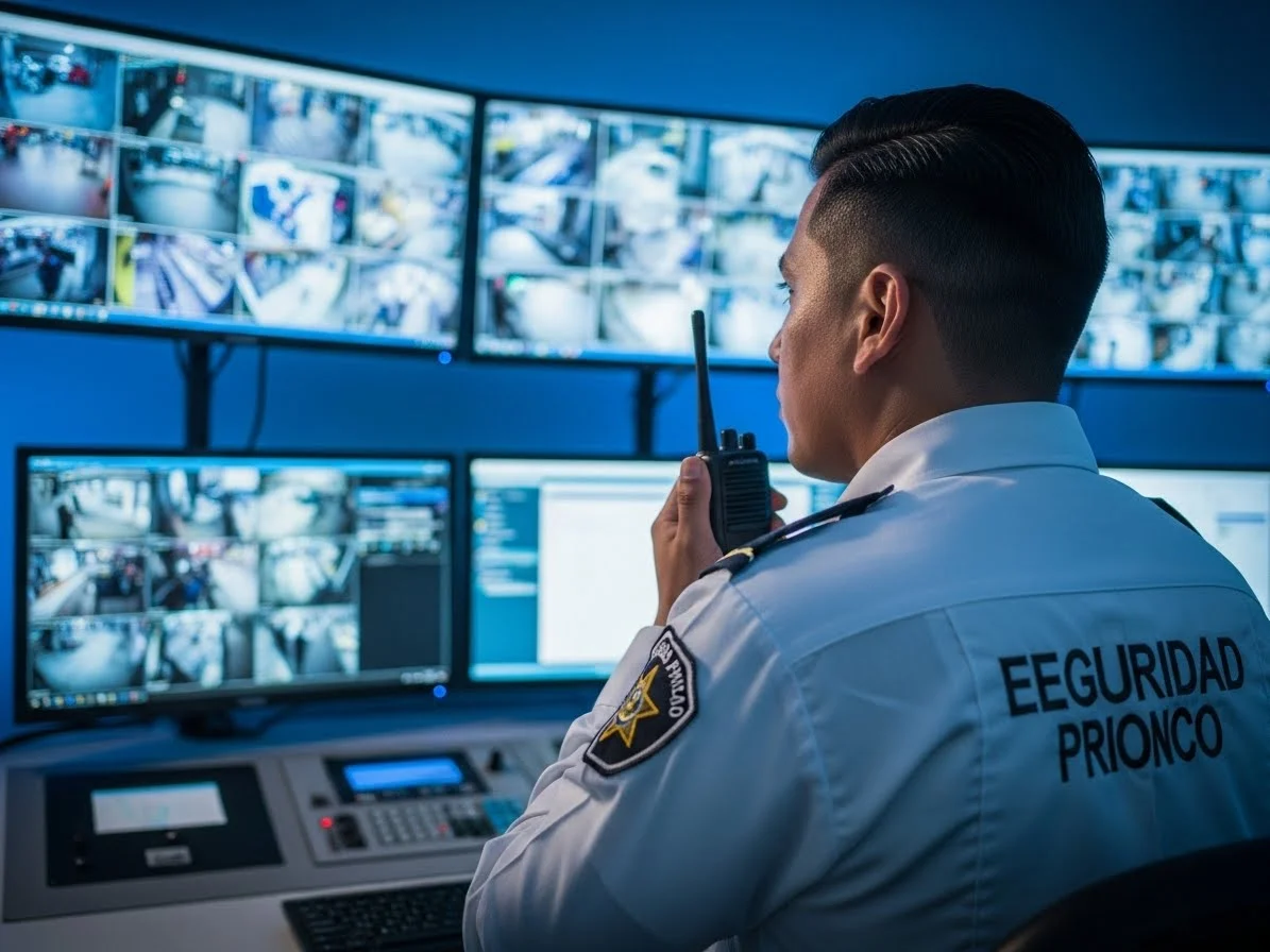 Guardia intramuros en zona residencial